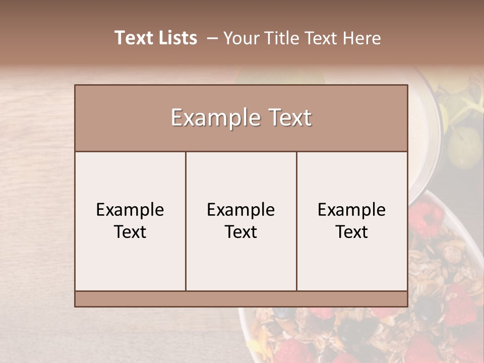Raspberries Cocktail Flakes PowerPoint Template