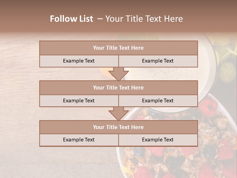 Raspberries Cocktail Flakes PowerPoint Template