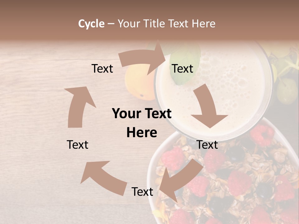 Raspberries Cocktail Flakes PowerPoint Template