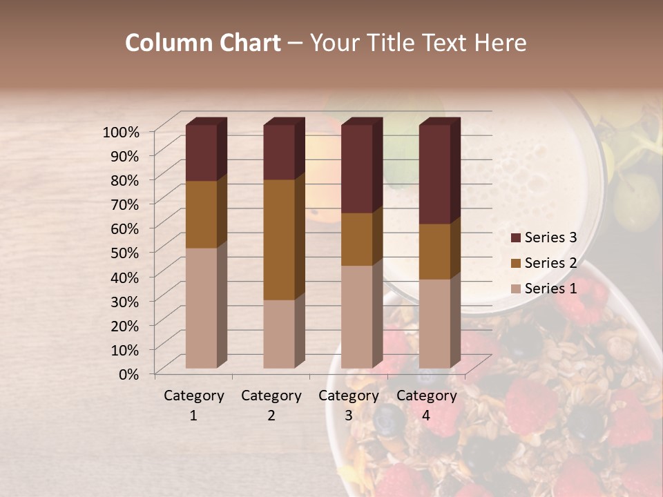 Raspberries Cocktail Flakes PowerPoint Template