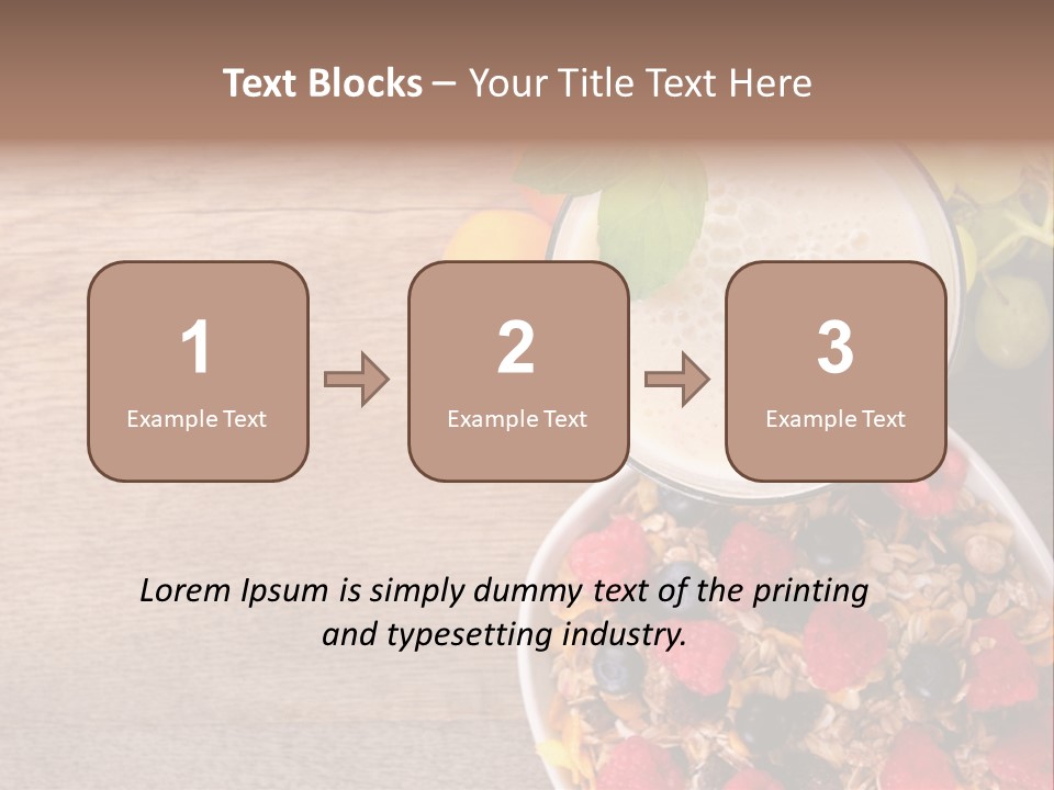 Raspberries Cocktail Flakes PowerPoint Template