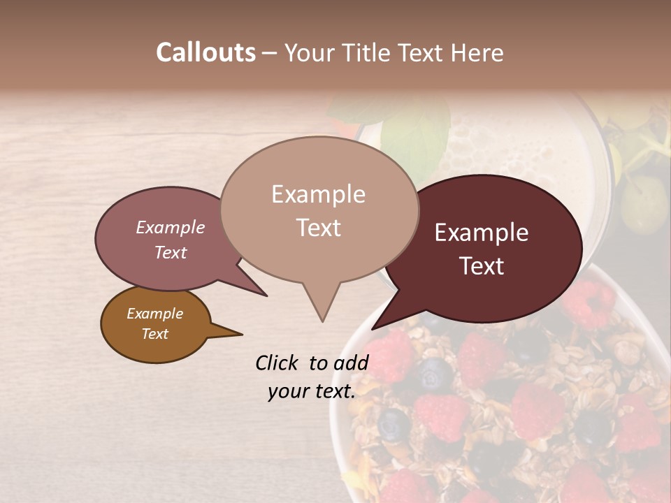 Raspberries Cocktail Flakes PowerPoint Template