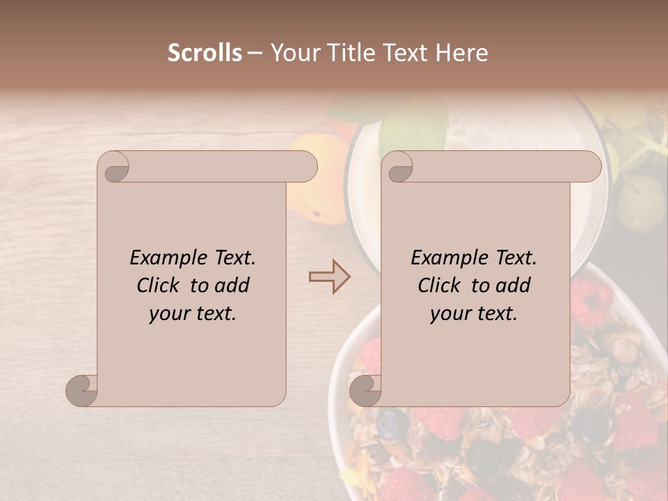 Raspberries Cocktail Flakes PowerPoint Template
