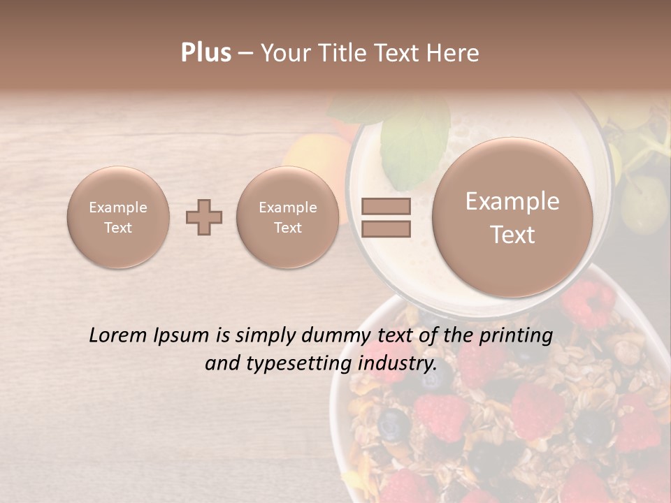 Raspberries Cocktail Flakes PowerPoint Template