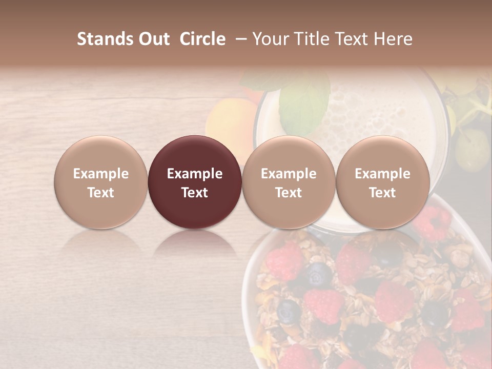 Raspberries Cocktail Flakes PowerPoint Template