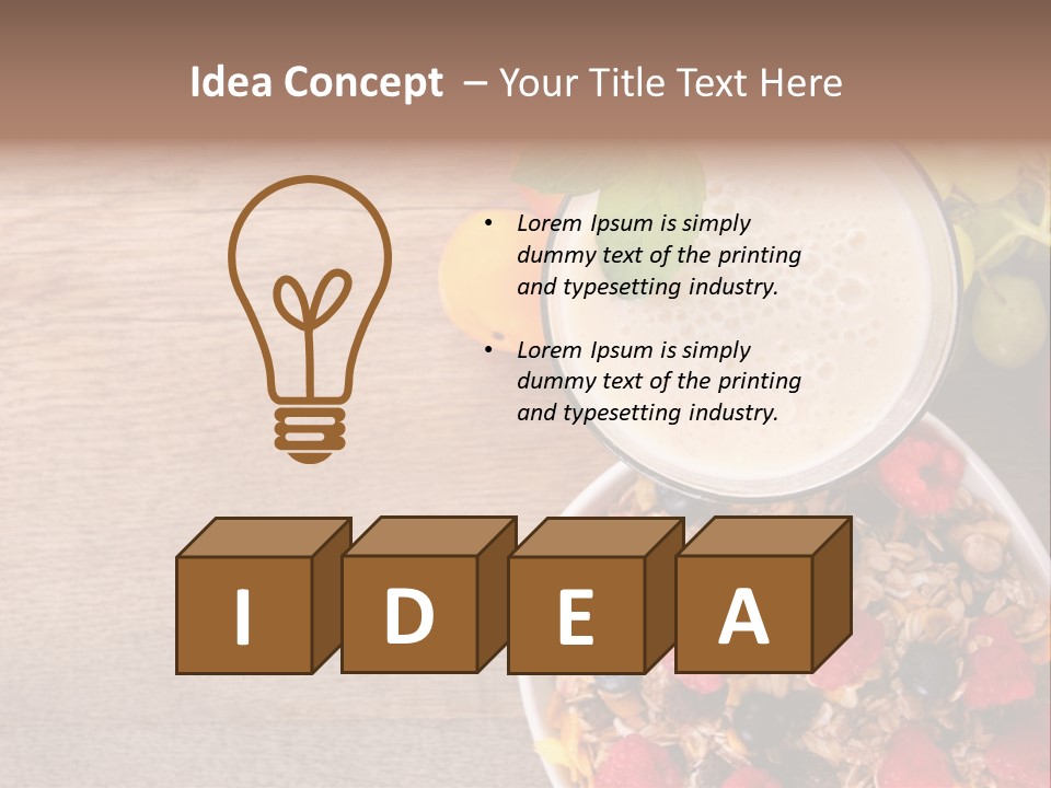 Raspberries Cocktail Flakes PowerPoint Template