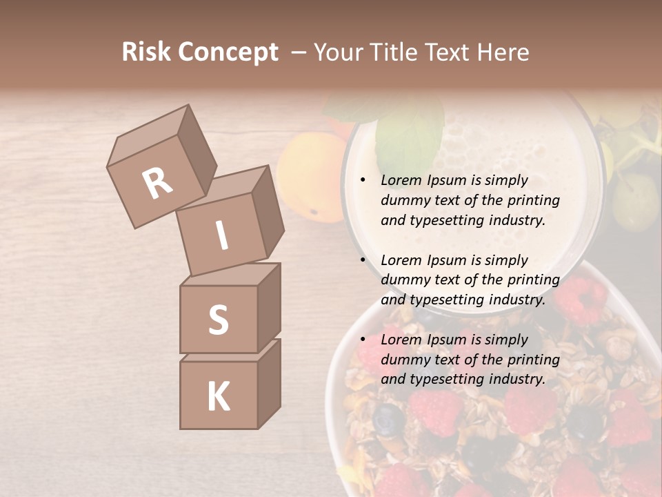 Raspberries Cocktail Flakes PowerPoint Template