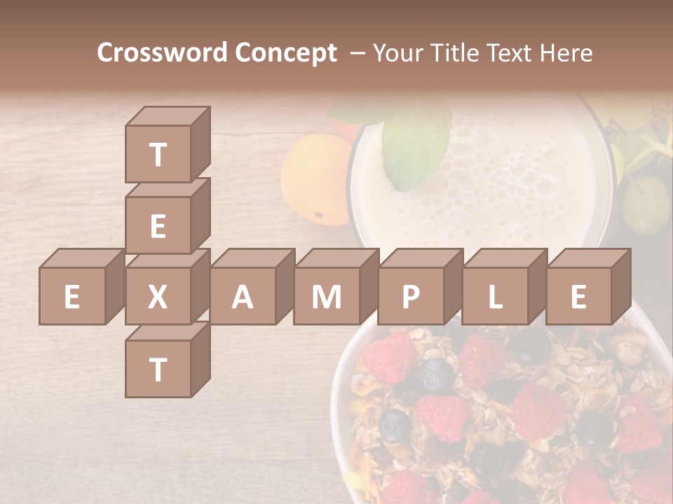 Raspberries Cocktail Flakes PowerPoint Template