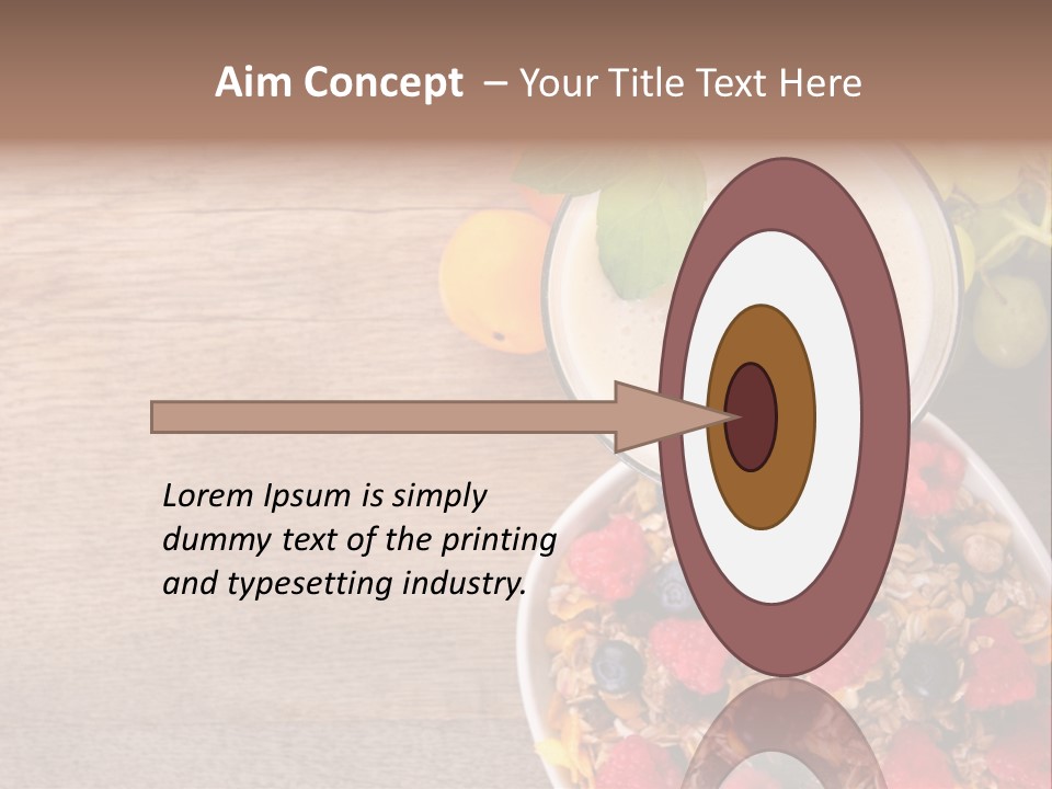 Raspberries Cocktail Flakes PowerPoint Template