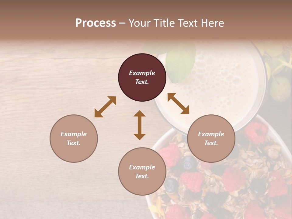 Raspberries Cocktail Flakes PowerPoint Template