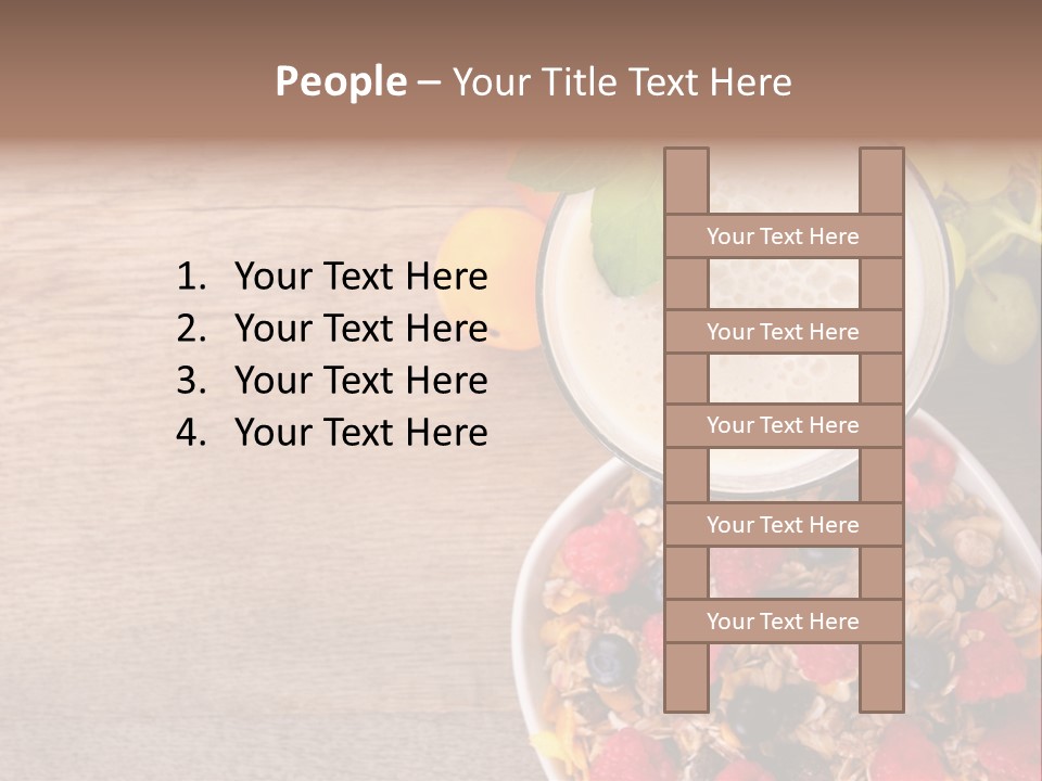 Raspberries Cocktail Flakes PowerPoint Template