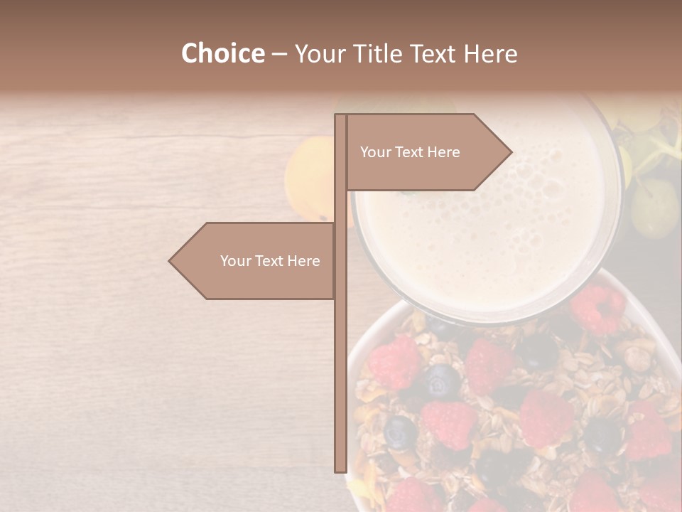 Raspberries Cocktail Flakes PowerPoint Template