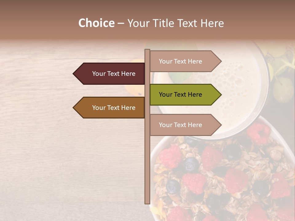 Raspberries Cocktail Flakes PowerPoint Template