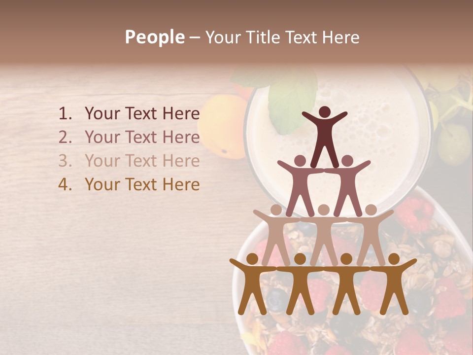 Raspberries Cocktail Flakes PowerPoint Template