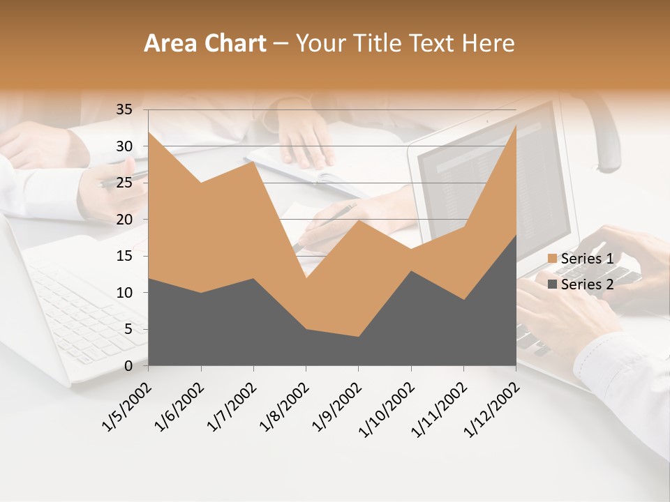Showing Chart Document PowerPoint Template