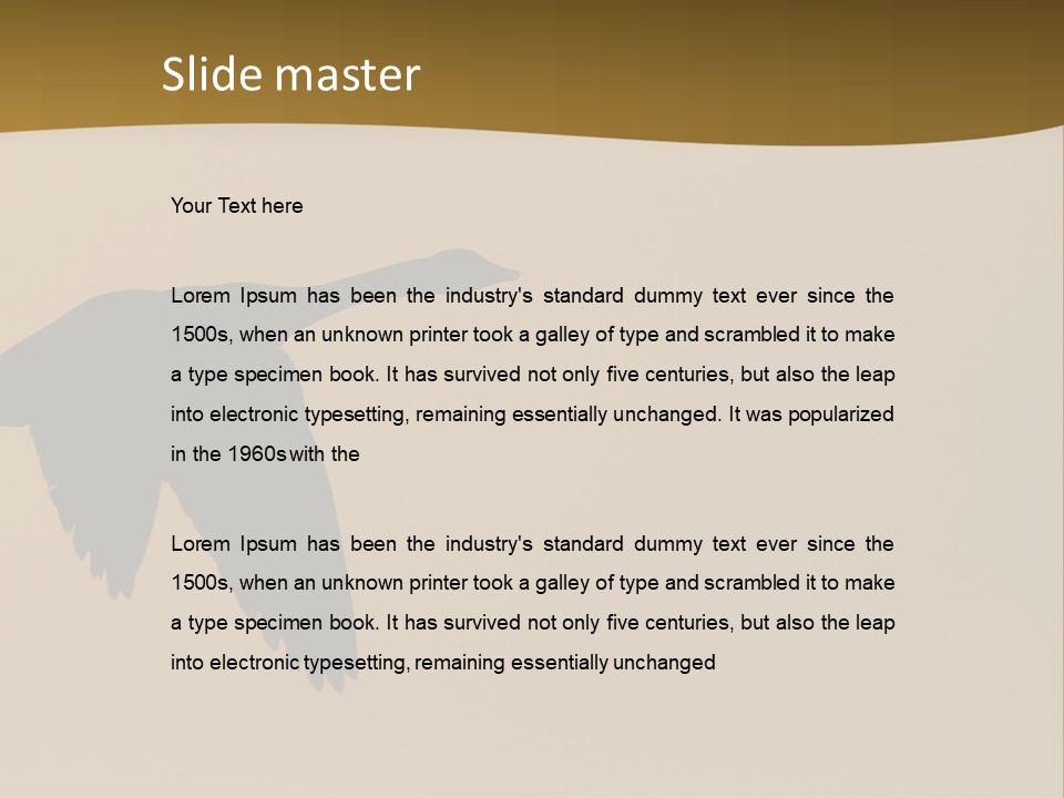 Migratory Birding Wing PowerPoint Template