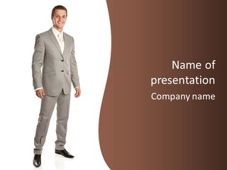 One Person Cheerful PowerPoint Template