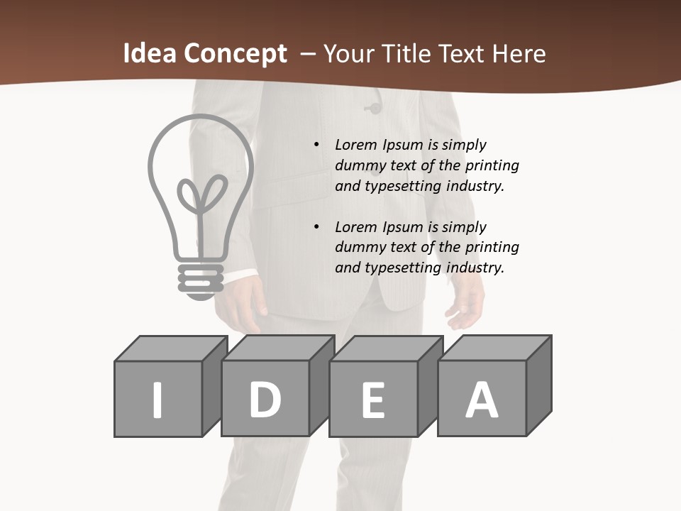 One Person Cheerful PowerPoint Template