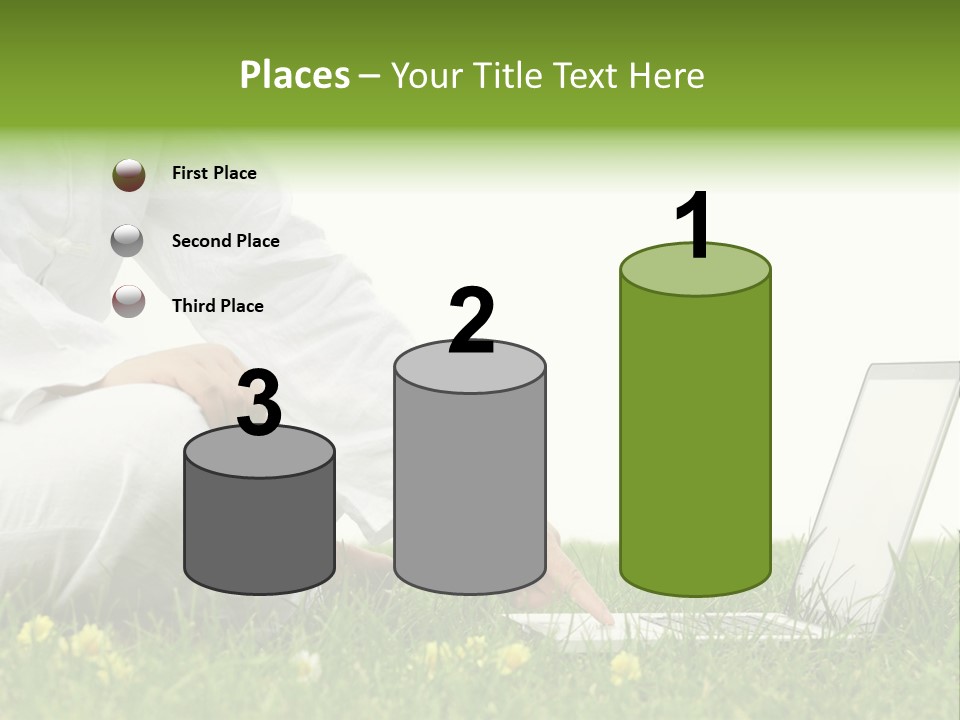 Young Laptop Summer PowerPoint Template