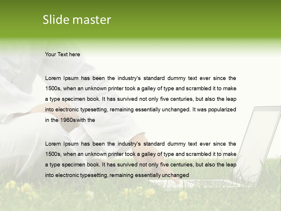 Young Laptop Summer PowerPoint Template