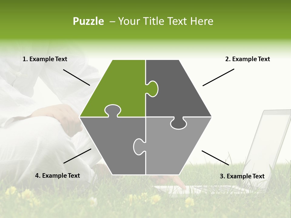 Young Laptop Summer PowerPoint Template