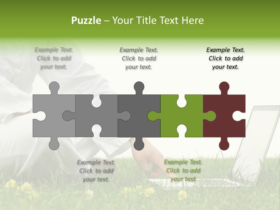 Young Laptop Summer PowerPoint Template