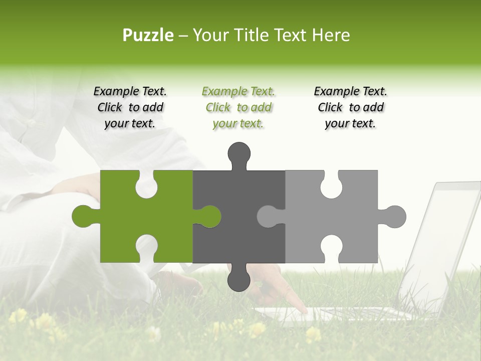 Young Laptop Summer PowerPoint Template