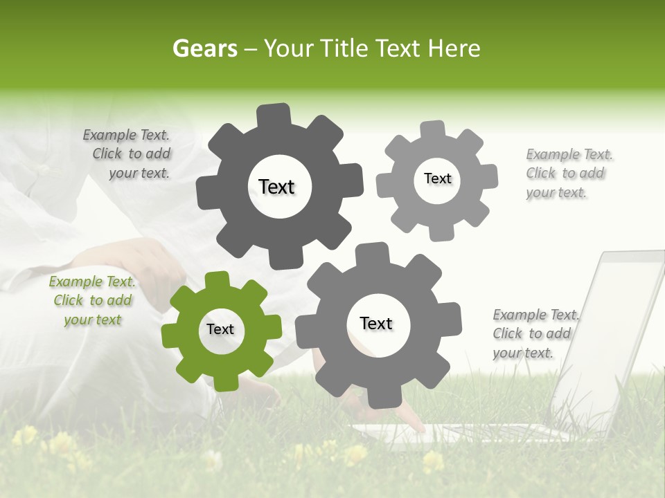 Young Laptop Summer PowerPoint Template