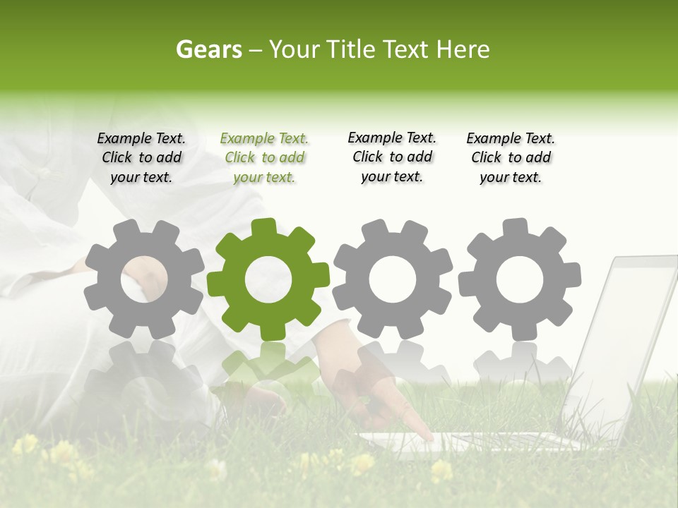 Young Laptop Summer PowerPoint Template