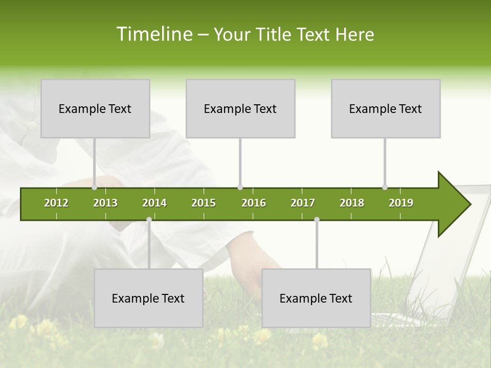 Young Laptop Summer PowerPoint Template