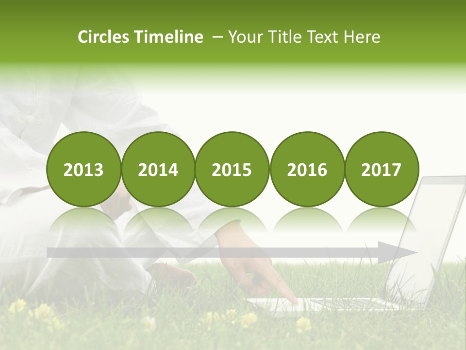 Young Laptop Summer PowerPoint Template