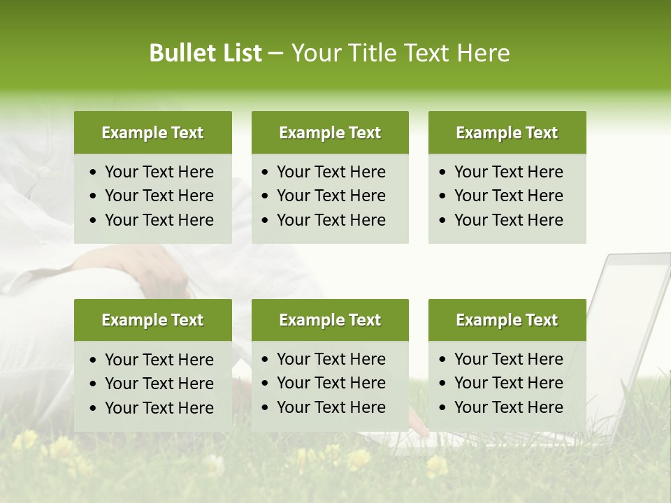 Young Laptop Summer PowerPoint Template