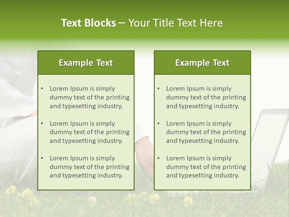 Young Laptop Summer PowerPoint Template
