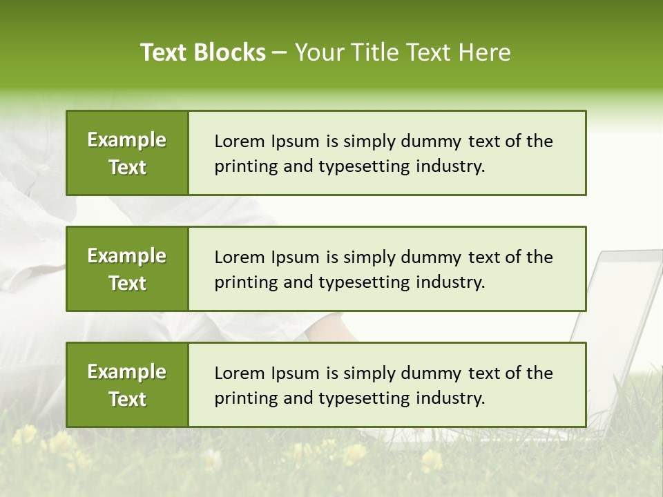 Young Laptop Summer PowerPoint Template