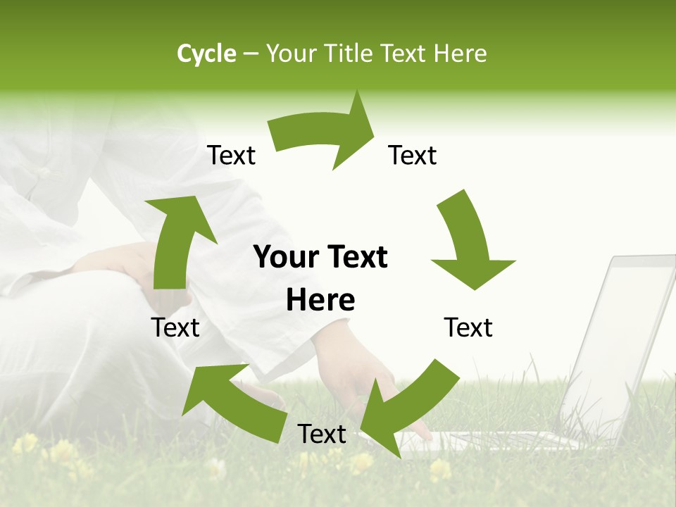 Young Laptop Summer PowerPoint Template