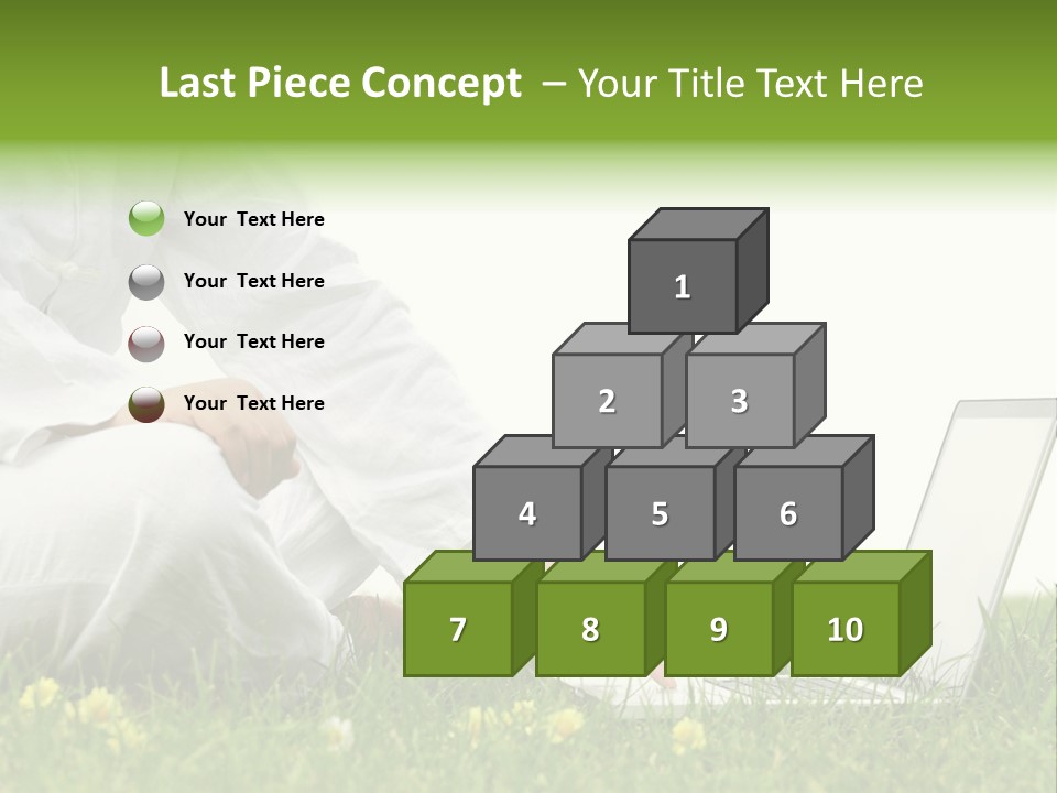 Young Laptop Summer PowerPoint Template