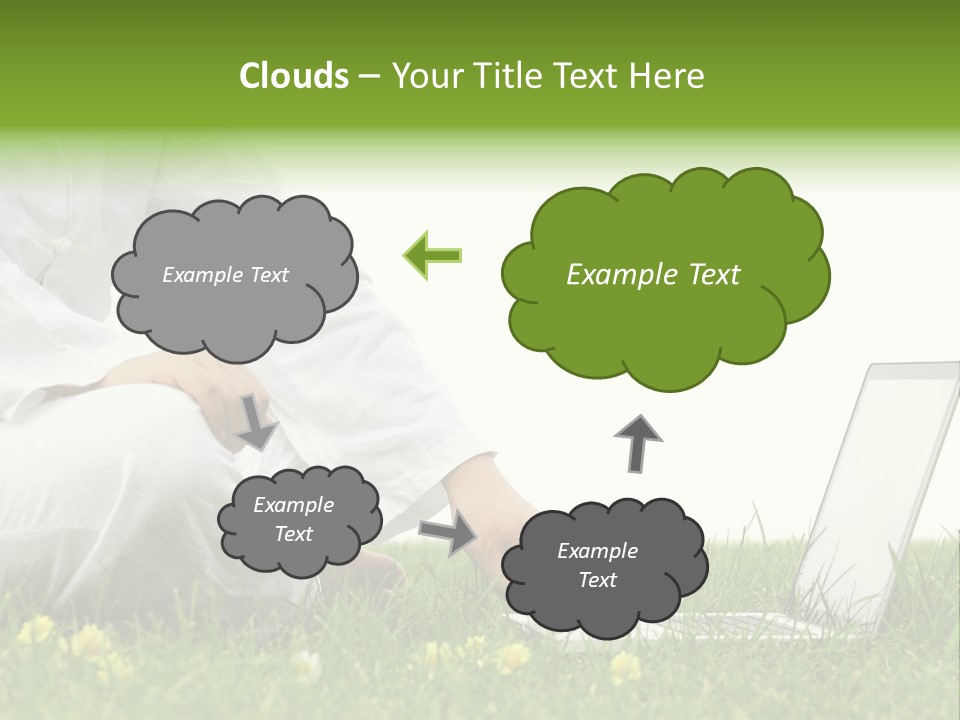 Young Laptop Summer PowerPoint Template