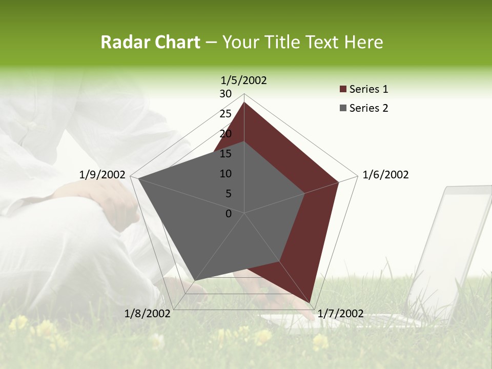 Young Laptop Summer PowerPoint Template
