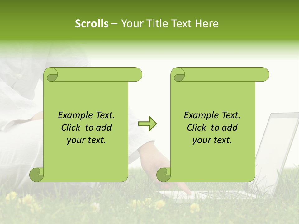 Young Laptop Summer PowerPoint Template