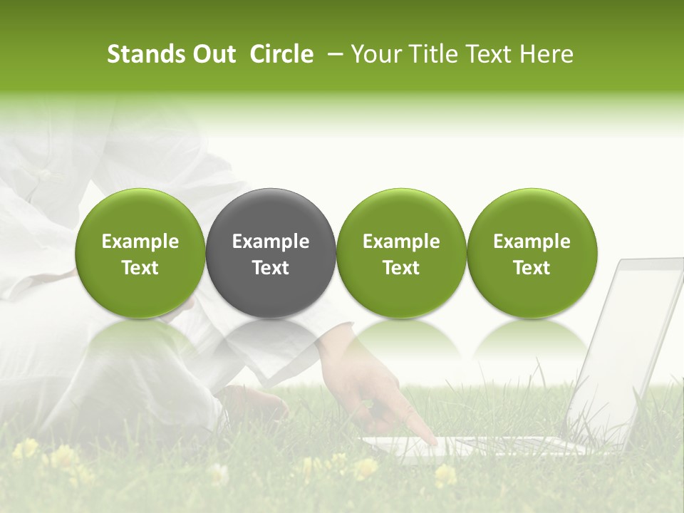 Young Laptop Summer PowerPoint Template