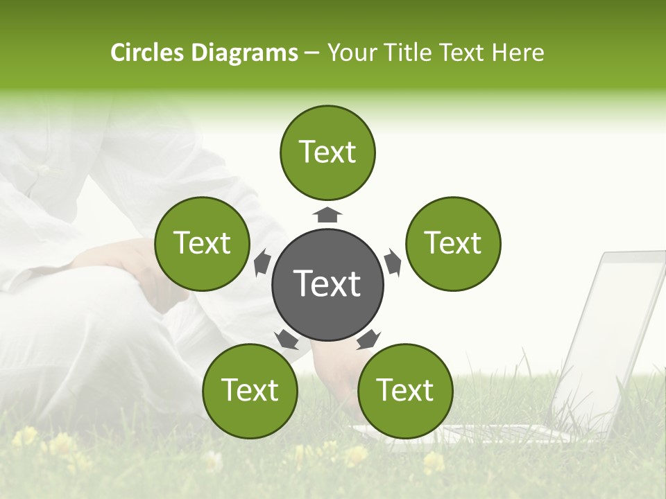 Young Laptop Summer PowerPoint Template