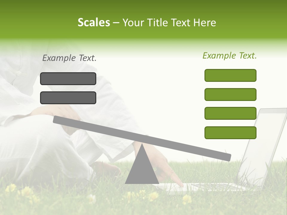 Young Laptop Summer PowerPoint Template