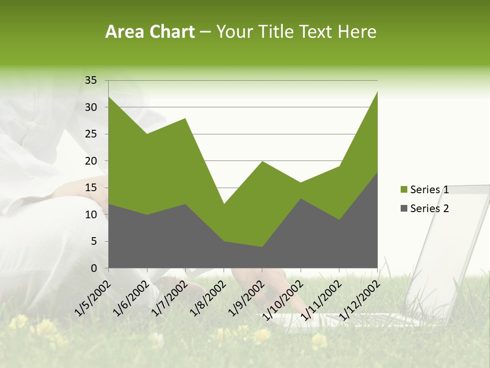 Young Laptop Summer PowerPoint Template