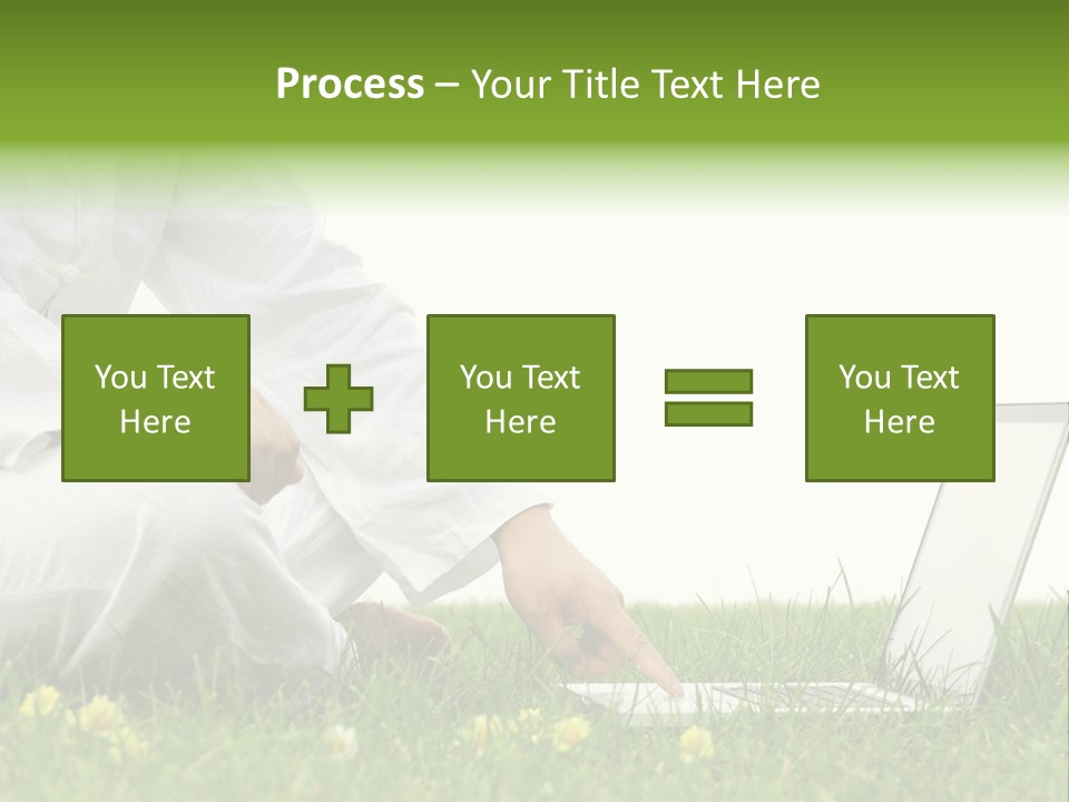 Young Laptop Summer PowerPoint Template