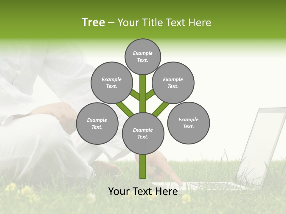 Young Laptop Summer PowerPoint Template