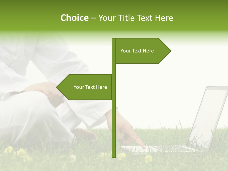 Young Laptop Summer PowerPoint Template