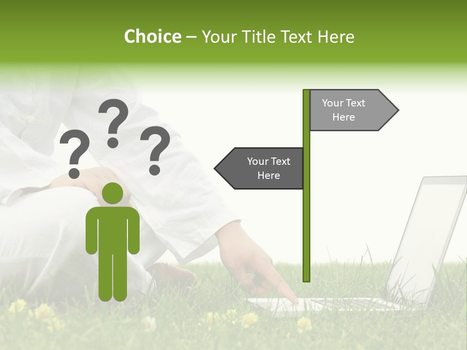 Young Laptop Summer PowerPoint Template