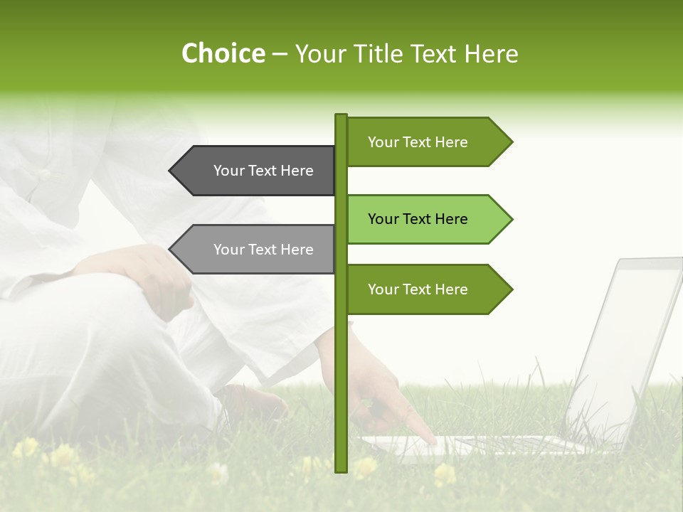 Young Laptop Summer PowerPoint Template