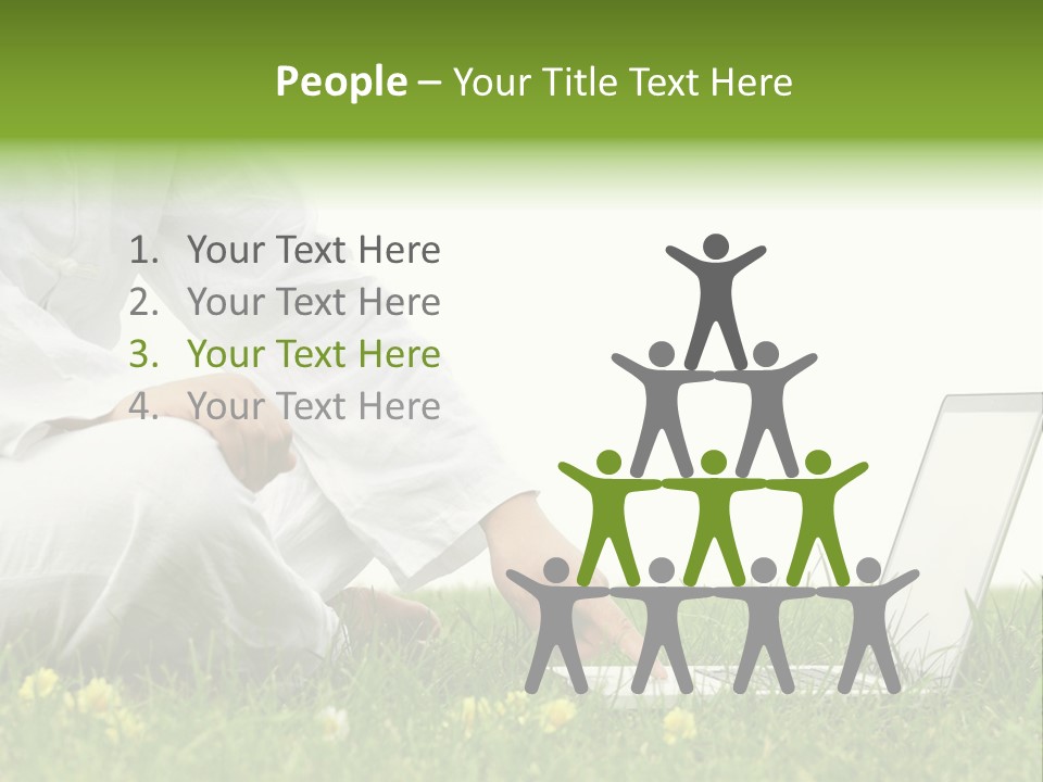 Young Laptop Summer PowerPoint Template