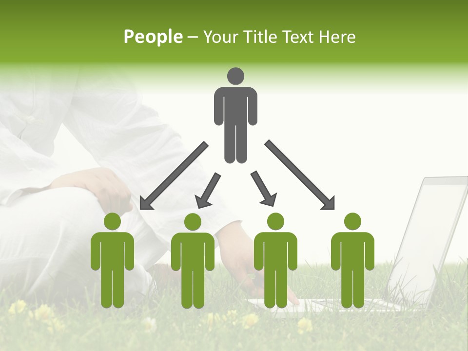 Young Laptop Summer PowerPoint Template